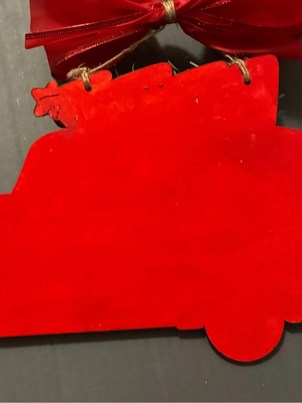 Festive Red Holiday Truck Hanging or Ornament
